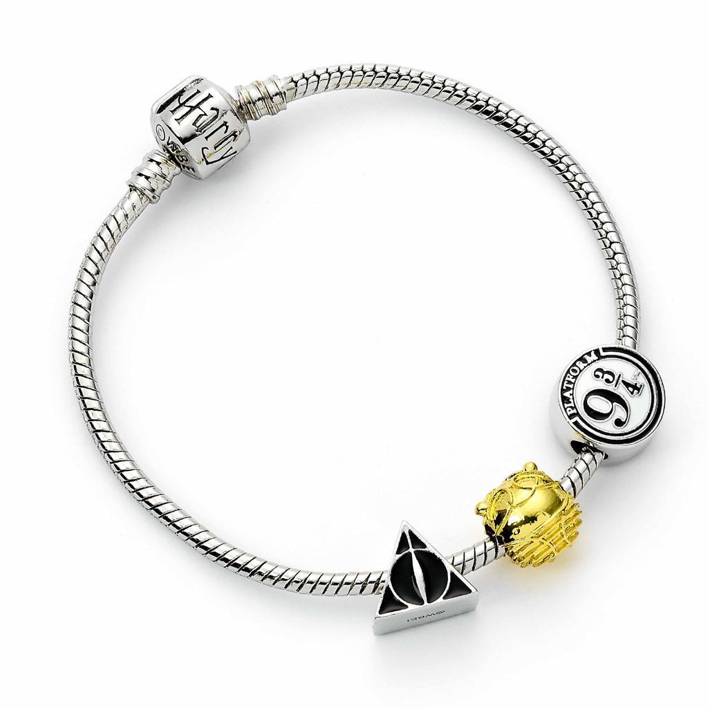 Harry Potter Silver colour Bracelet with Three Bead Charms Silver