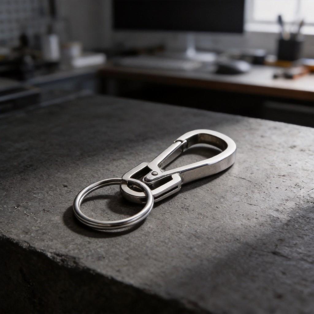Metal Keychain Rings With Double Loop Nickel Finish For Key Holder Collection