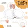 Hoolerry 10 Pcs Yogurt Jar Lids Set 2.64 Inch Clear Plastic Food Storage Replacement Lids Covers Compatible with Oui Yogurt Jars for Coffee Cookie