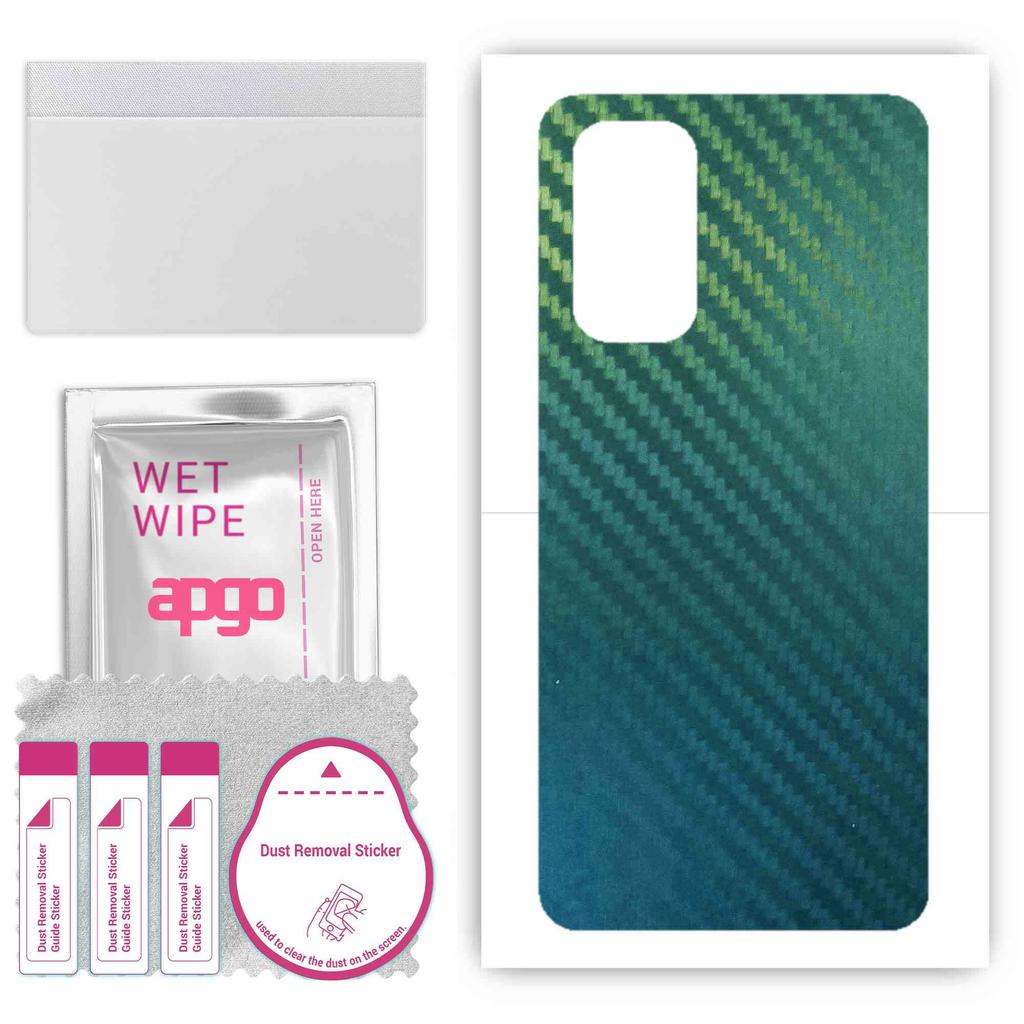 apgo Protective Skin Sticker for the back compatible with Oppo Reno5 Pro 5G, Wrap Film, Foil, Vinyl - Pattern Carbon Chameleon CAKA1
