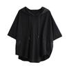Short sleeve oversized hooded Casual loose summer t shirt tops Women t-shirt