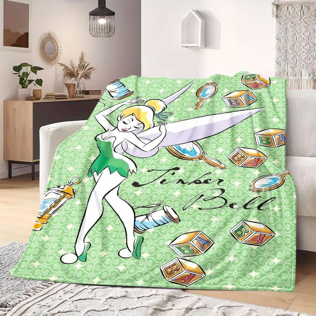 PeterPan Flannel Blanket for Bedrooms Sofas Beds Chairs Picnics Travel Cartoon Print Home Decor Unique Gift Various Sizes