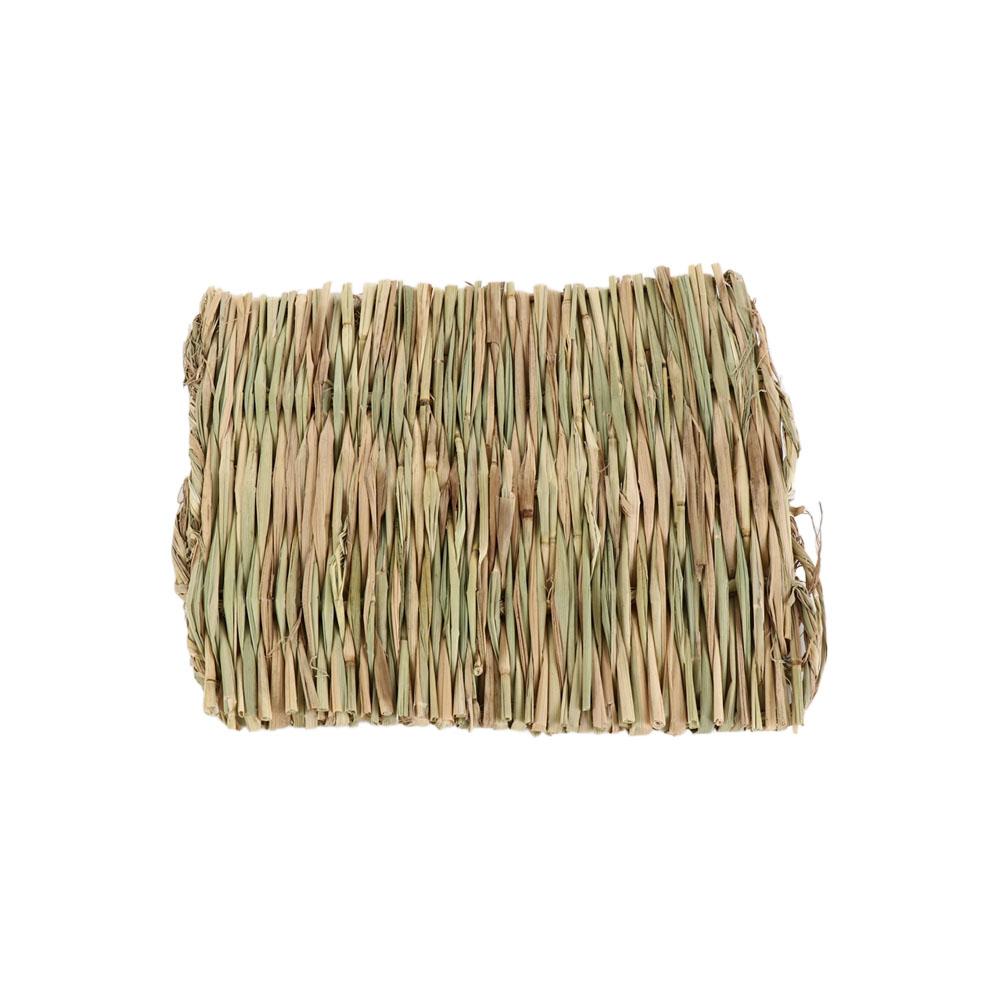 Haushalt Gewebte Haustierzubehör für Kleintiere Kaninchen Hamster Schlafplatz Grasmatte Haustierkäfigunterlage Kaninchen Gras Kaumatte