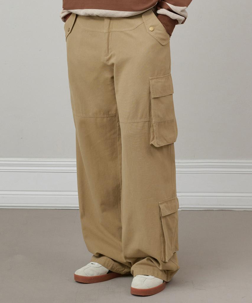 GLW Double Pocket Cargo Pants Beige