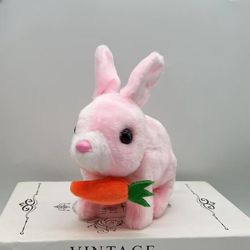 Robot rabbit, a robot that mimics a rabbit, a rabbit robot for children, capable of walking, barking and wagging its tail, is a birthday gift.