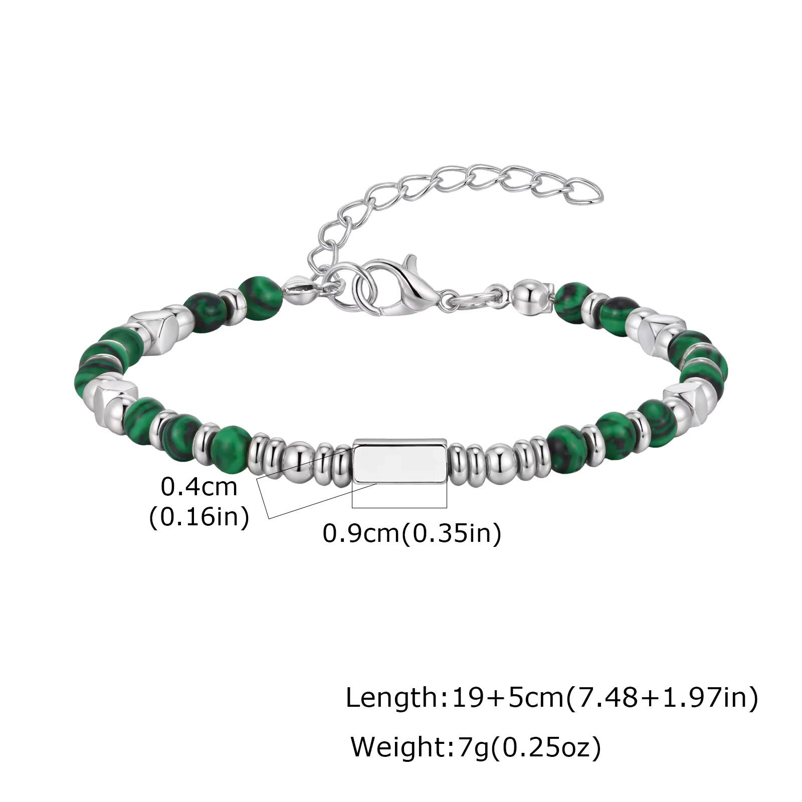 

Vnox Men s Cross Natural Stone Beads Bracelets, 19-24cm Adjustable Length Lobster Clasp Trendy Chain Wristband Jewelry for Him