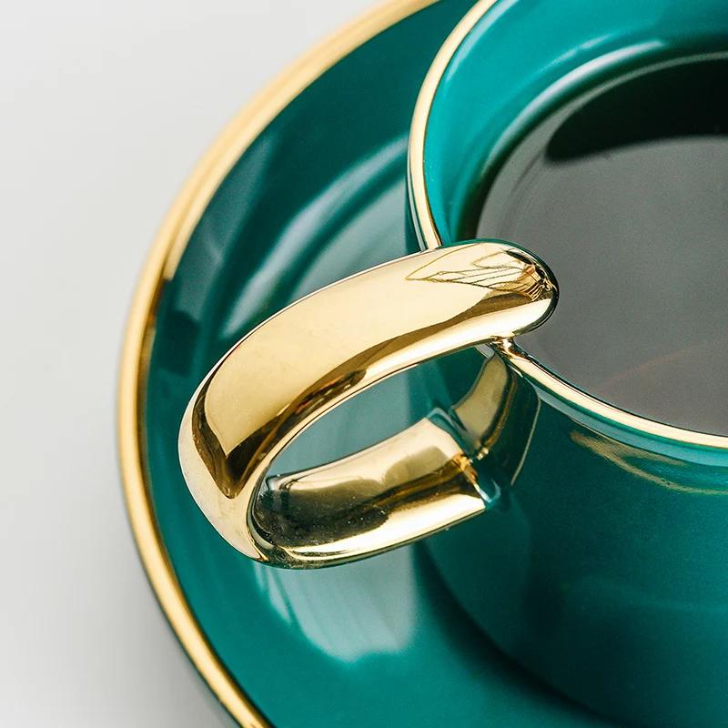 Mugs Hotel Coffee Cup Exquisite Mug Dish Ceramic Drinking Cup with Spoon Office Breakfast Cups Couple's Cups Companion Gift