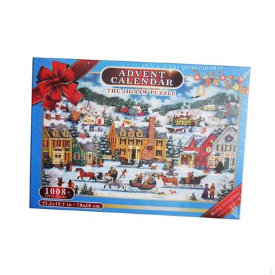 1008 Pieces Christmas Jigsaw Puzzles 24 Box Creative Advent Calendar for Adults Home Decor Teens