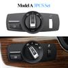 Car Front Head Light Switch Rotation Button Headlight Lamp Control Konb Cover For BMW 5 5GT 6 7 X3 X4 Series F10 F07 F06 F01 F25
