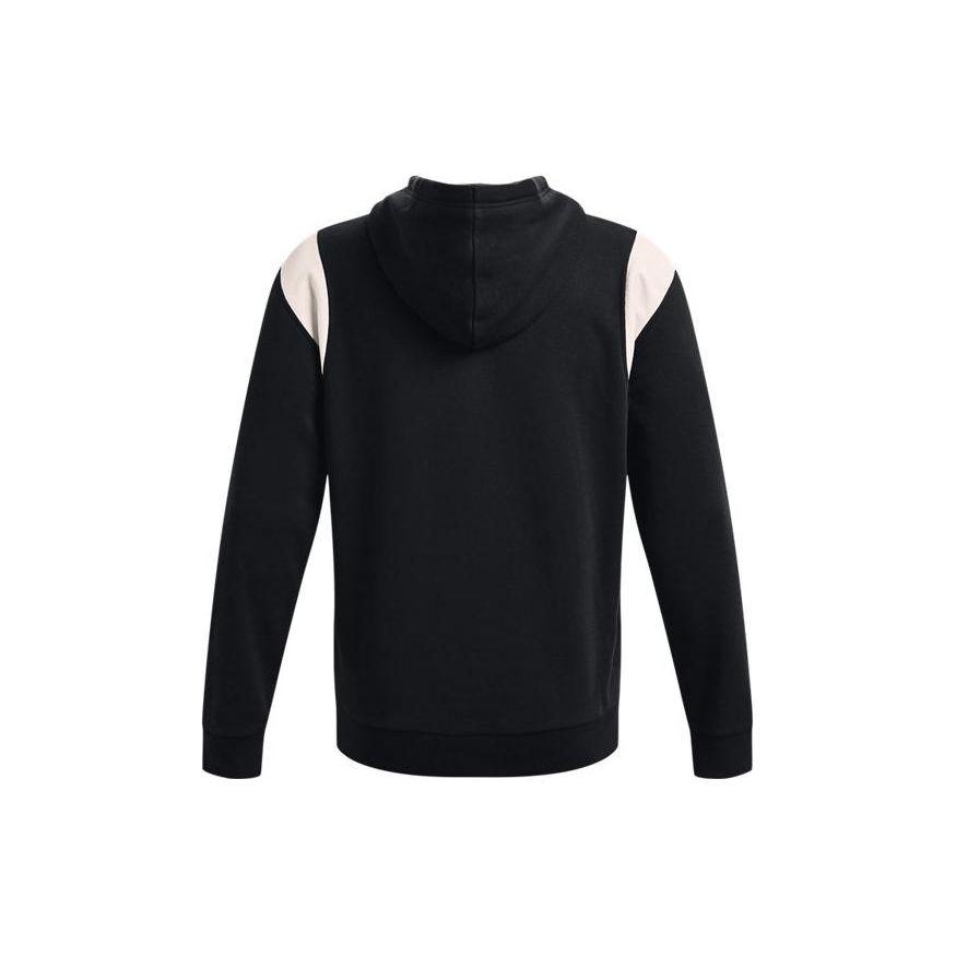 Under Armour Rival Logo Printed Drawstring Hooded Long Sleeve Sweatshirt Men Sweatshirt Black 1373829-001