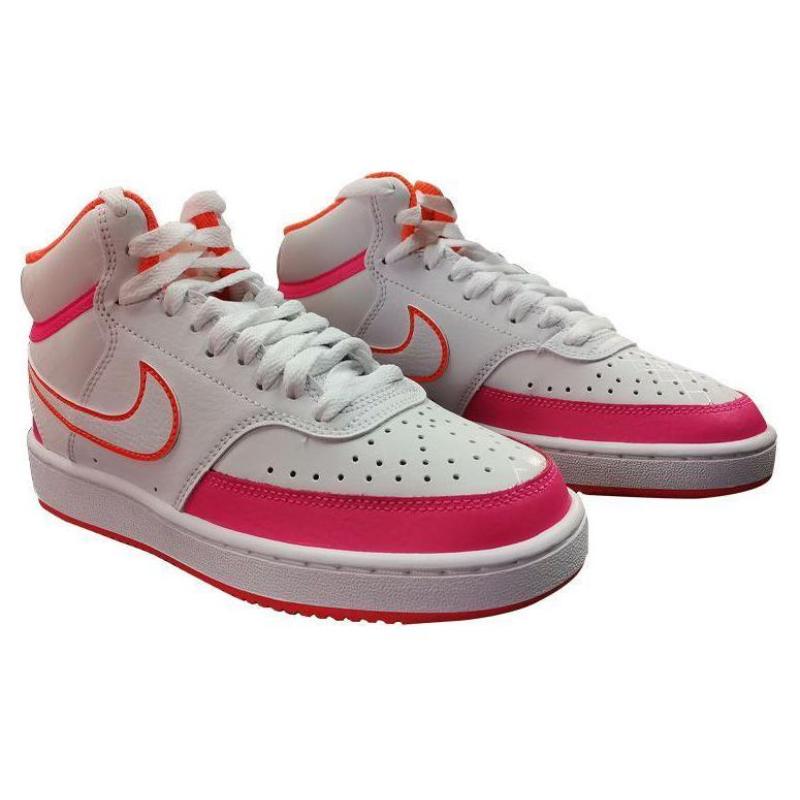 Nike Court Vision Mid Shoes For White/Pink Women's  DD8494-181
