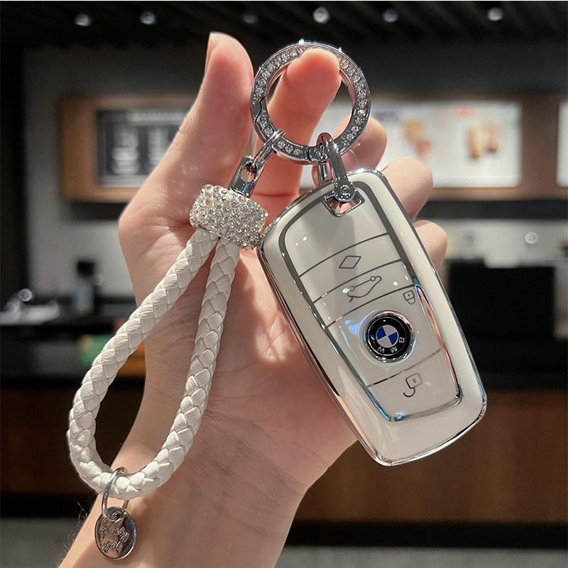 BBKC8 For BMW 1 3 5 7 Series X1 X3 X4 X5 F10 F15 F16 F20 F30 F18 F25 M3 M4 E34 Key Case Cover Alloy Shell Holder Keychain Accessories