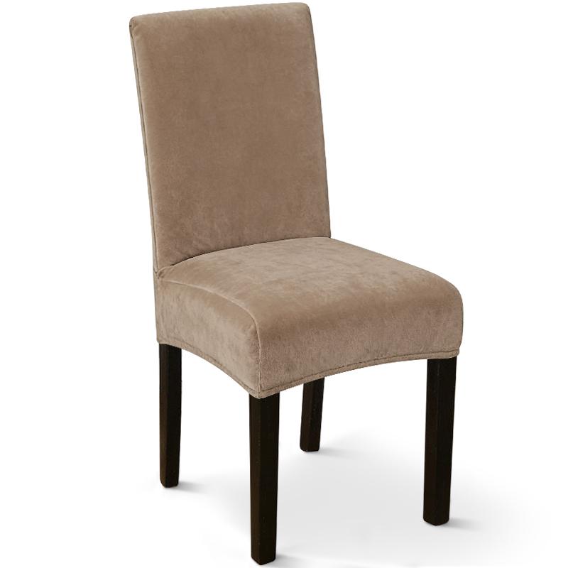 Soft Velvet Dining Chair Cover Stretch Parson Chair Slipcovers Thick Solid Fabric Washable Seat Protectors Banquet Wedding 1pc