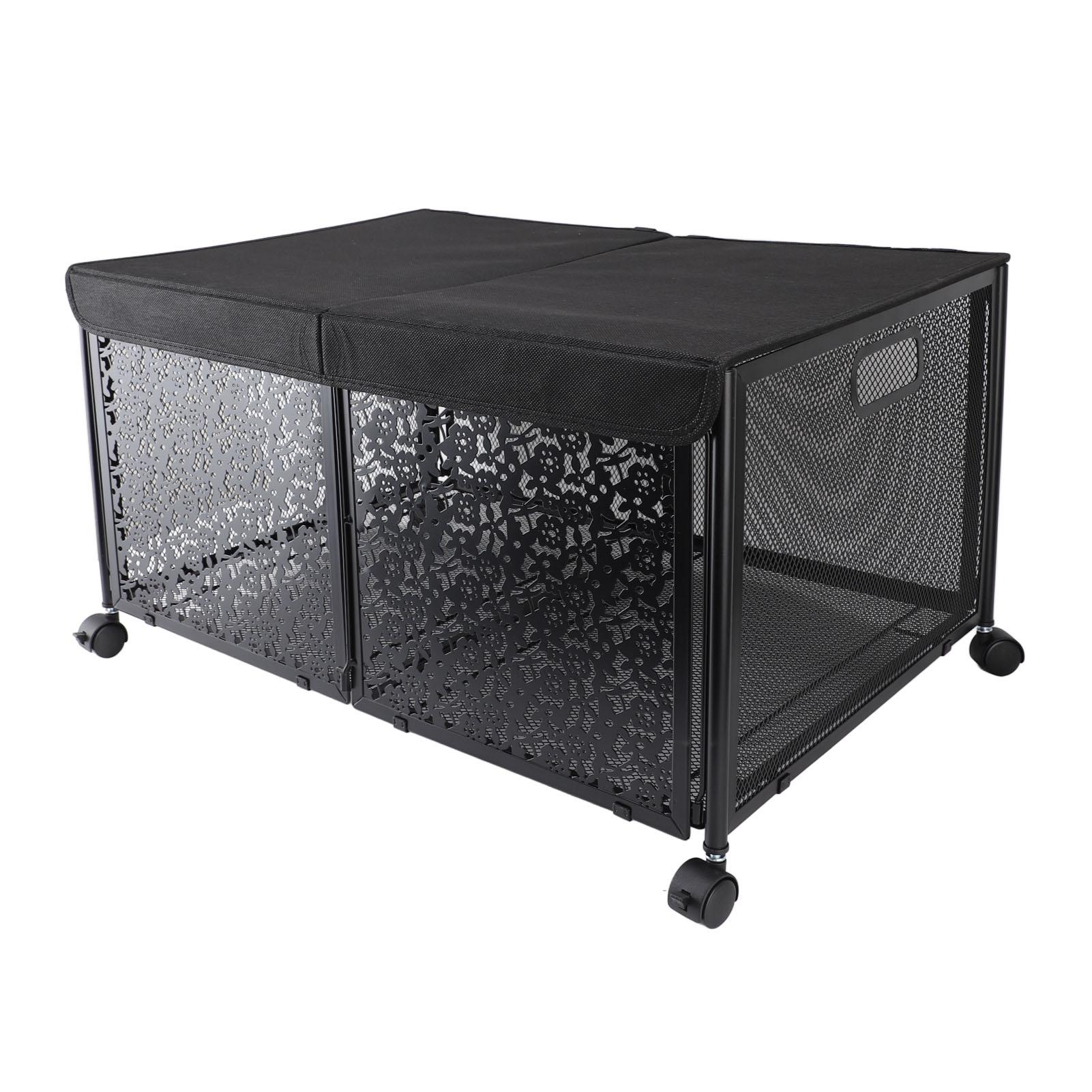 

Foldable Toy Storage Box Large 70L Capacity Dustproof Portable Metal Toy Chest for Kids Playroom Living Room Nursery Bedroom