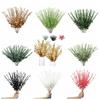 10Pcs/set Eucalyptus Fake Eucalyptus Plants Plastic Artificial Eucalyptus Leaf   Flower Bouquet
