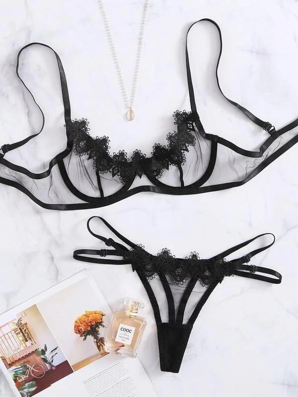 Women's Sleepwear  Spaghetti Strap Dress  Transparent Sexy Nightgowns Lace Slip Pajamas  Sexy Set Lingerie