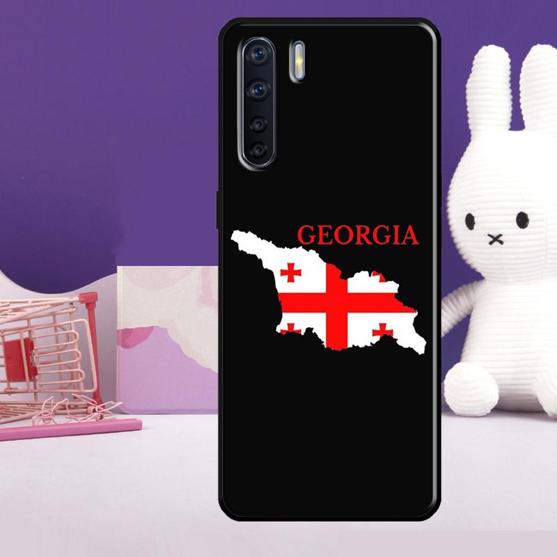 Georgia Grunge Flag Case For Oppo A18 A38 A78 A98 A58 A60 A80 A40 A96 A76 A16 A94 A74 A54 A15 A17 A57 A77 A5 Pro