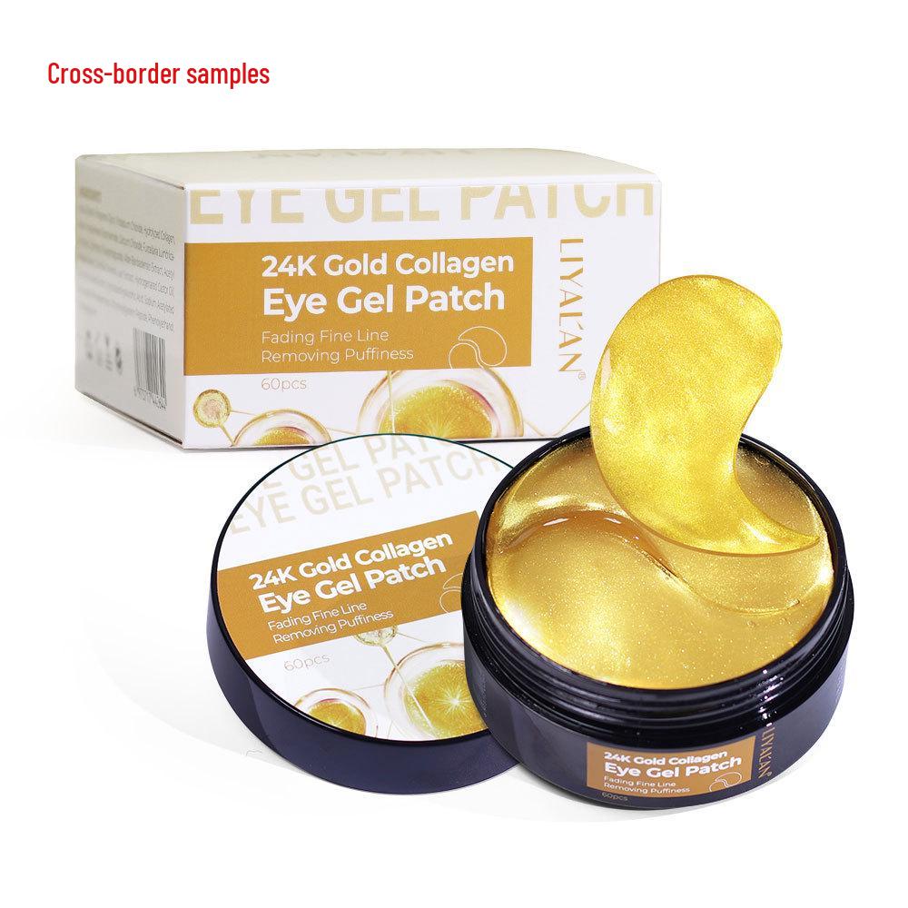 

24k Золотые Коллагеновые Маски для Глаз: 30 пар для темных кругов, отечности и морщин