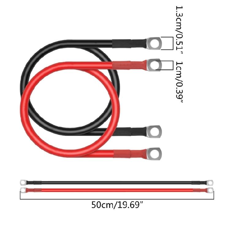 5AWG 16MM² Battery Connection Cable Copper Wire with Terminals for Inverter