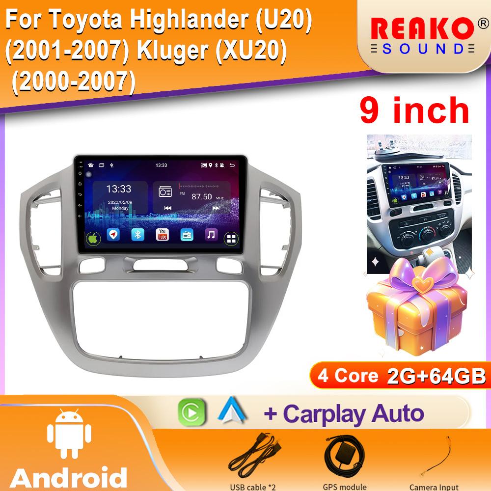 Android for Toyota Highlander (U20) (2001-2007) Car Radio DSP GPS Multimedia Video Player Wireless CarPlay Android Auto 2din Stereo