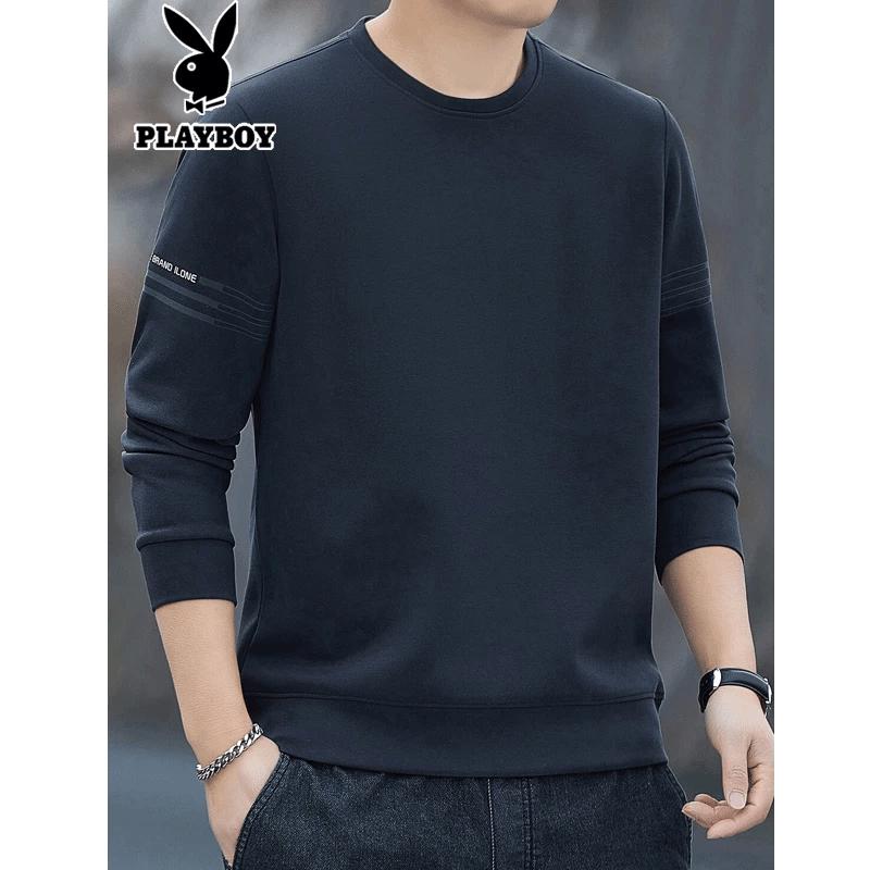Playboy Men's Casual Crew Neck Long Sleeve Sweatshirt