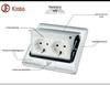 Type 45 Multi-functional Recessed Pop-up Floor Socket with RJ45 and USB, UK and EU Compatible