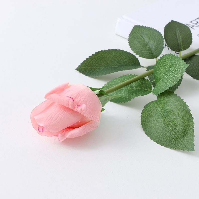 Moisturizing Rose Simulation Flower Single Lover Rose Home Decoration Valentine's Day Gift Rose Bud Bud