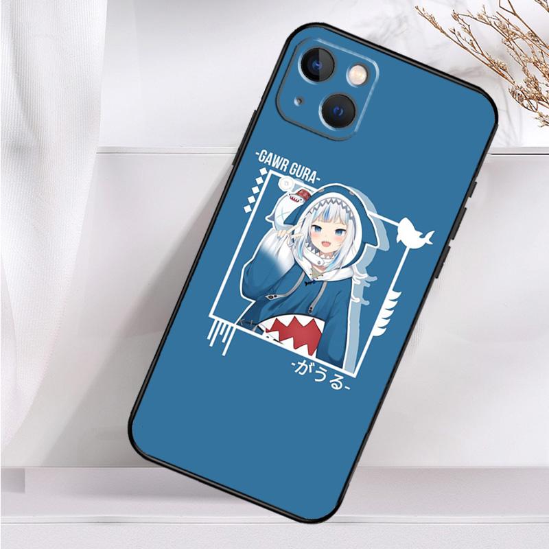 Gawr Gura Hololive Girl Shockproof Case For iPhone 17 16 15 14 11 Pro Max Plus 12 13 Mini 16e 17 Air Phone Cover