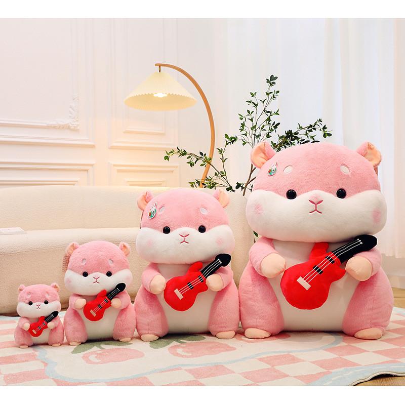 Squirrel Little Cute Plush Toy With Guitar And Headphone Decoration For Kid Gift