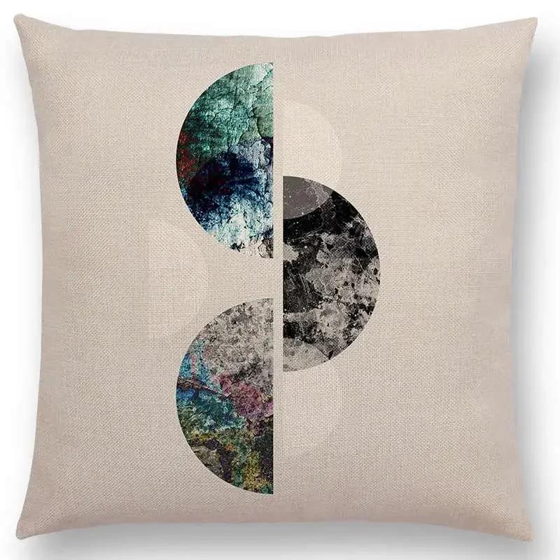 Neuestes Design Verfügbar Geometrische Texturen Grafischer Minimalismus Drucke Magischer Wald Kissenbezug