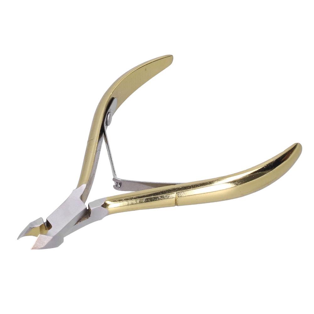 Gold Color Model D-501 Cuticle Nippers Stainless Steel Dead Skin Cutter  For Fingernails