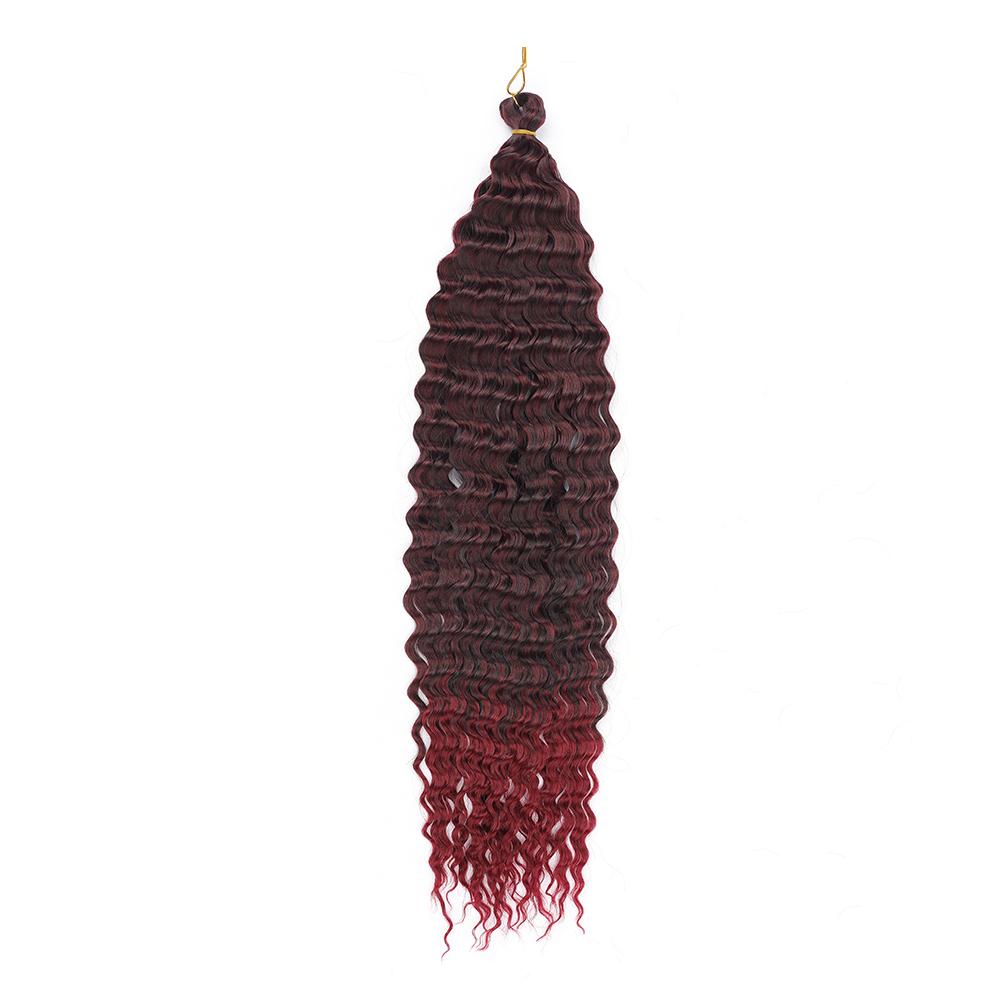 Ocean Wave Crochet Hair Long Deep Wave Curly 22 inch Braiding Hair Soft Synthetic Curly Crochet Hair For Women