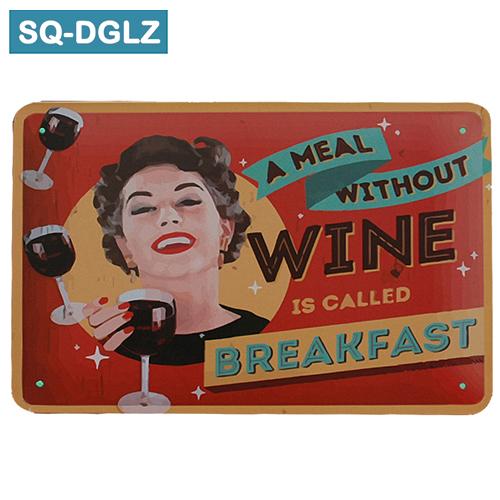[SQ-DGLZ]Hot ESTE VINHO Placa de metal Placas de metal vintage Café Pub Clube Decoração de parede para casa Placas de lata Placa retrô
