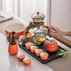 Automatic Ceramic Kung Fu Tea Set - Persimmon Ruyi Design