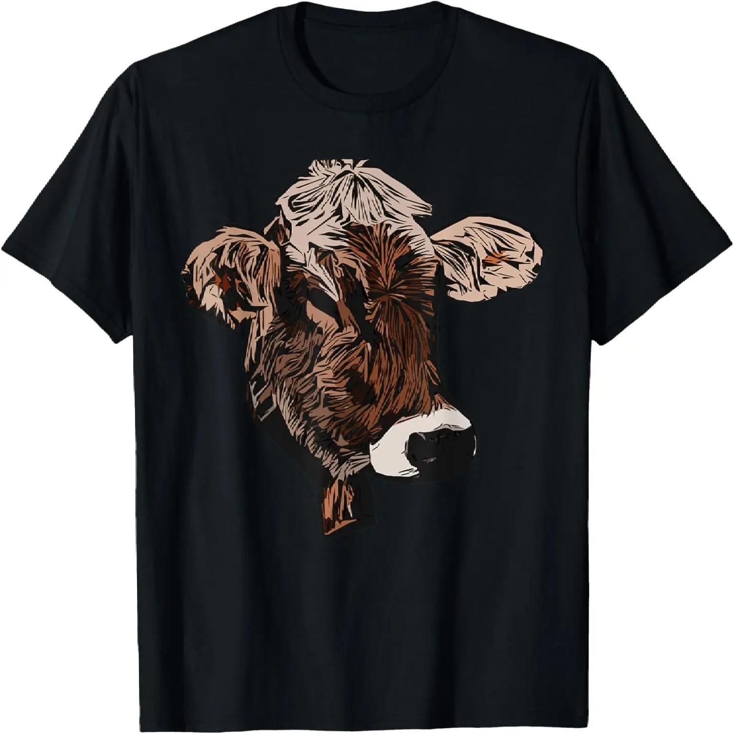 Jersey Cattle design Farmer imprint motif with cow T-Shirt XXXXXL разноцветный