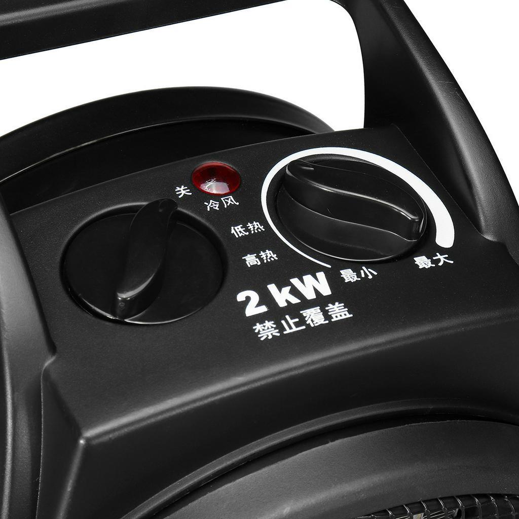 High-power Household Thermostat Industrial Heaters Warm Air Blower Fan Steam Electric Room Heater IPX4 Three-speed 2KW 220V
