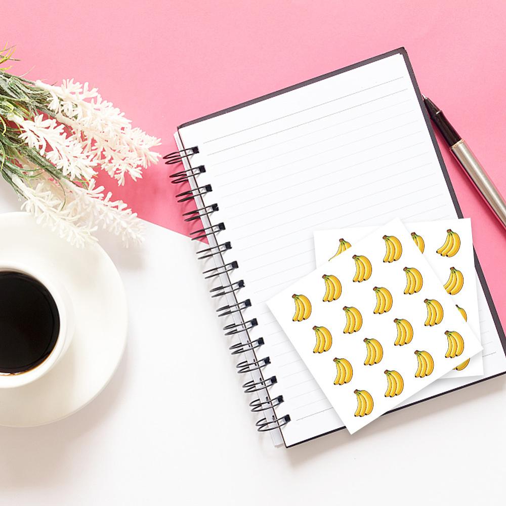 Self-Adhesive Paper Decorative Stickers for Party Decorative Presents Sealing Banana 90x90mm
