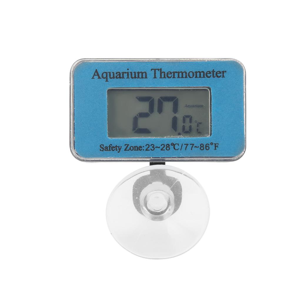 Aquarium Thermometer LCD Digital Waterproof Fish Tank Thermometer with Suction Cup for Water