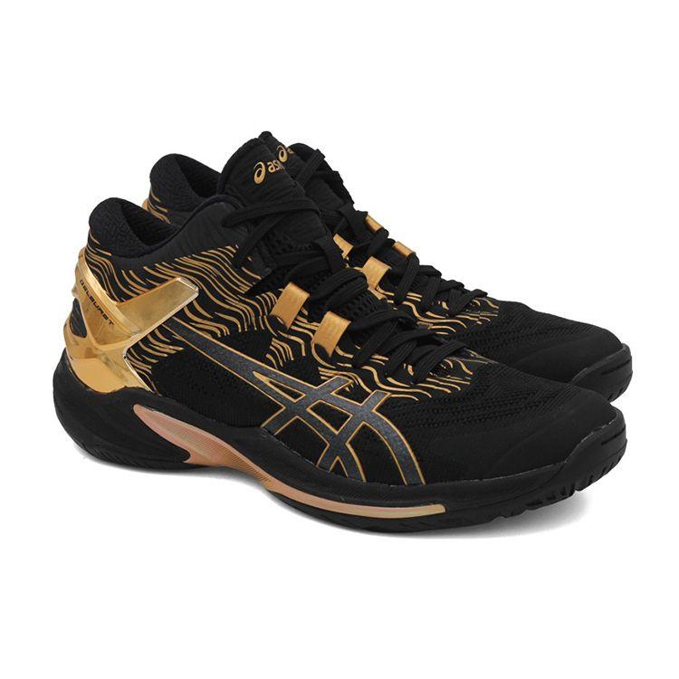Asics Gel-Burst 25 Comfortable Versatile Durable Breathable Mid-Top Basketball Shoes Men sneaker Black Gold 1063A055-001