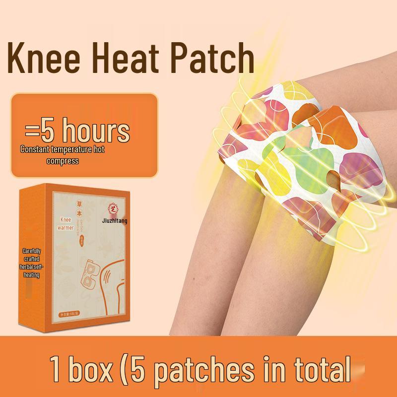 Jiuzhitang Motherwort Heated Knee Pads - Warm Steam Moxibustion Knee Patches for Cold Protection