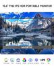 Mobile Monitor Inch Mobile Display with Lightweight IPS LCD Panel Gaming Monitor Switch Monitor Travel Monitor 60Hz HDMI Speaker No Power Adapter