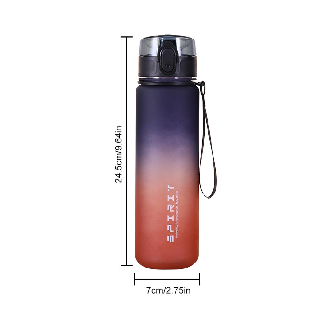 0.5L/0.75L/1L Sports Water Bottle High Capacity Plastic Fitness Portable Leakproof Drinking Bottle Camping Hiking Sports Cups