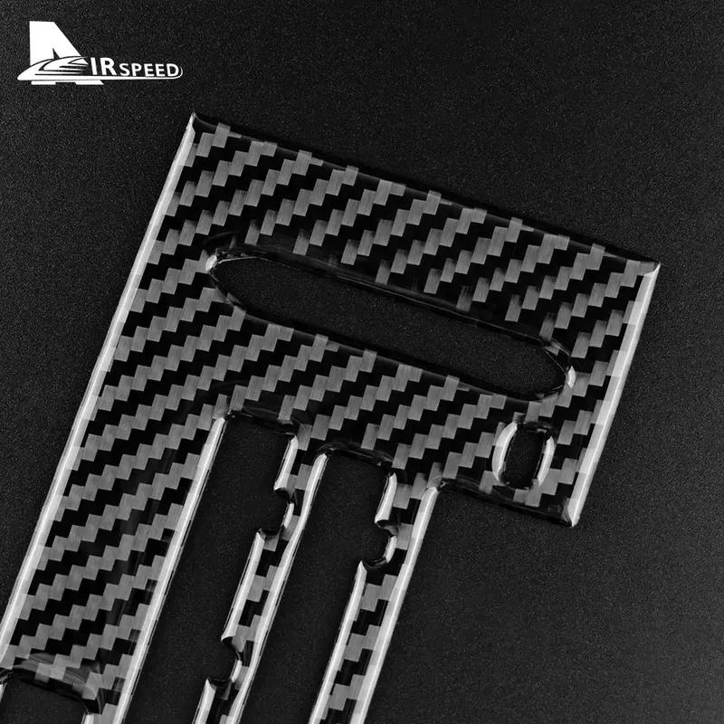 Real Soft Carbon Fiber Center Console AC CD Panel Sticker For Lexus IS250 IS300 IS350 IS200T 2013 2014 2015 2016 2017 2018 2019