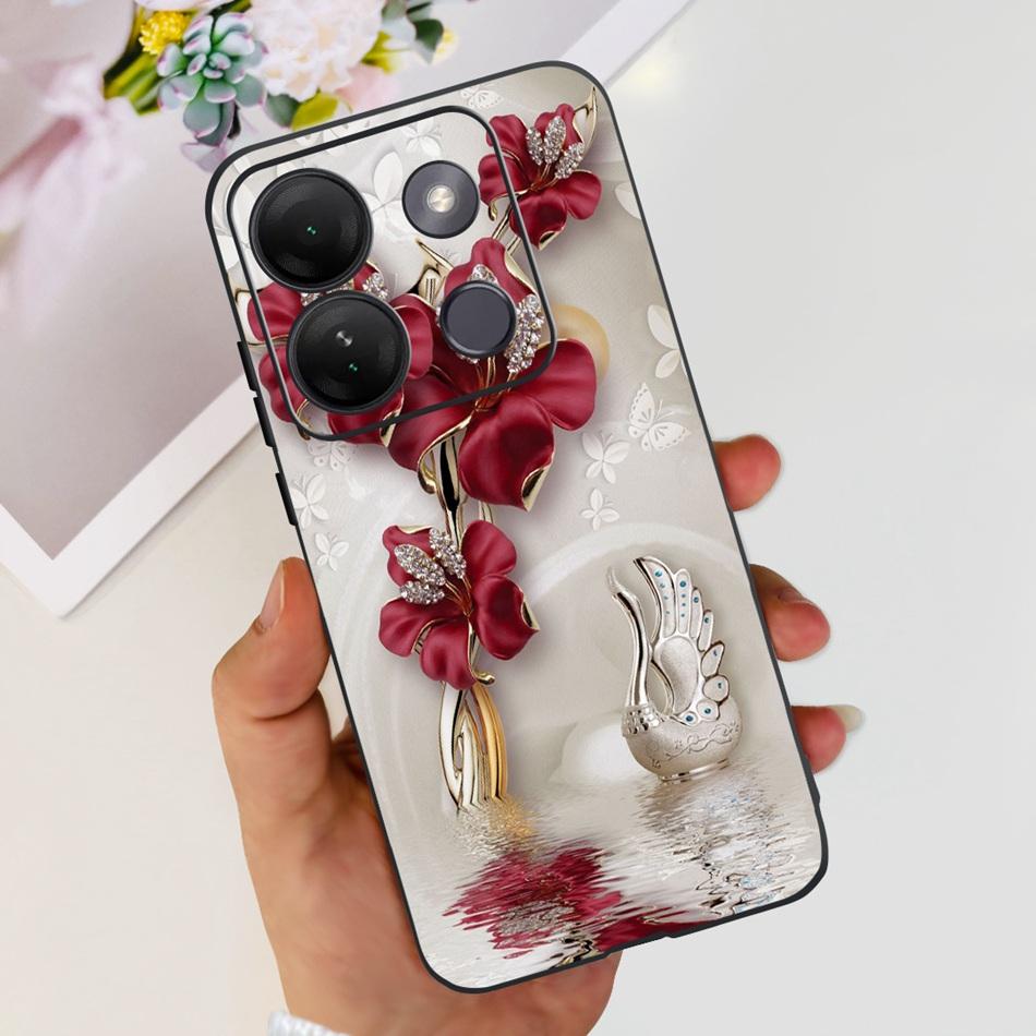 For Infinix Smart 7 HD Case Smart 7HD X6516 2023 Elegant Printing Soft Silicon TPU Slim Phone Back Cover