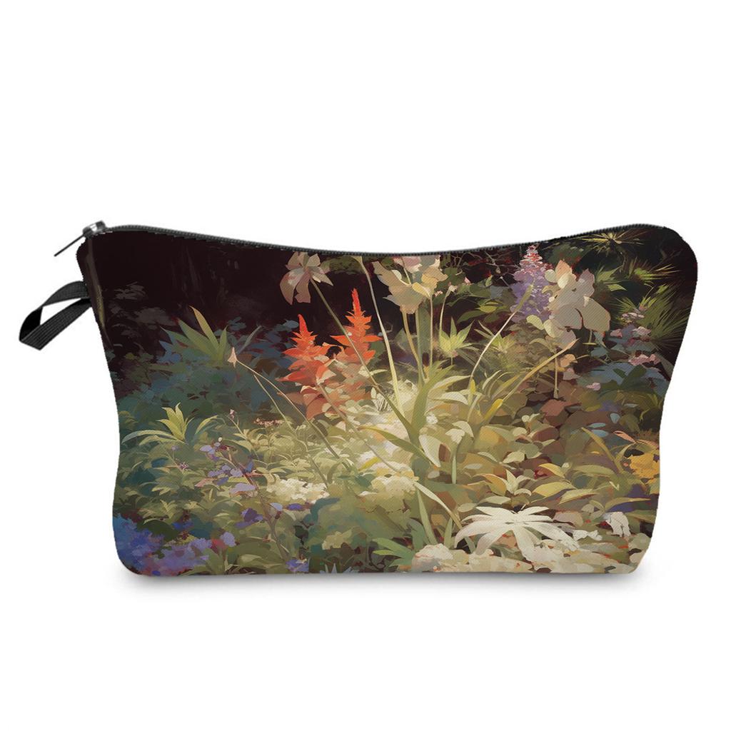 Women Oil painting of flowers Print Cosmetic Bag Toiletries Organize Travel Storage Case 6386