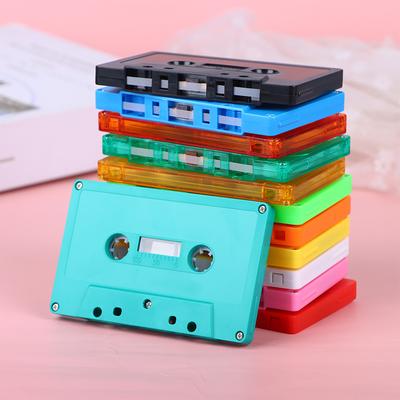1ks barevné prázdné pouzdro na pásku Audio magnetický záznam zvuku Kazeta s kazetou Prázdná cívka na cívku kazeta(Žádné páskové jádro)
