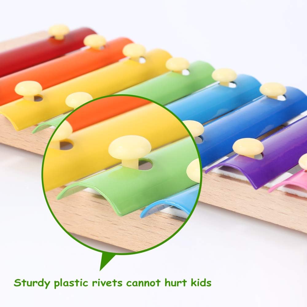 Tvoip Wooden Xylophone Toys Musical Creative Wooden Instruments 8 Notes Xilofono Children Baby Musical Toys Development
