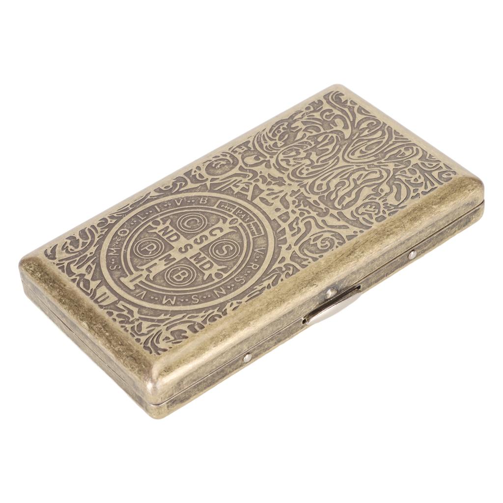 Cigarette Case Retro Cigarette Pocket Holder Metal Cigarette Holder Case for 20 Cigarettes