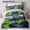 Seattle Seahawks Pattern Bedding Home Decoration Birthday Gift ( 1 Duvet Cover + 2 Pillowcase, Without Core),fan Merchandise.