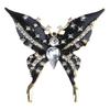 Black Butterfly Brooches Fashion Statement Brooch Evening Party Brooch Unique Clothing Jewelry Present for Women Girl